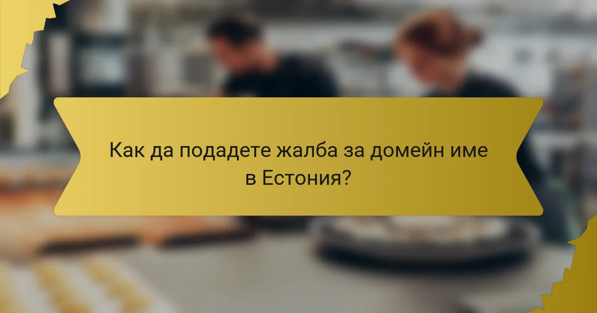 Как да подадете жалба за домейн име в Естония?