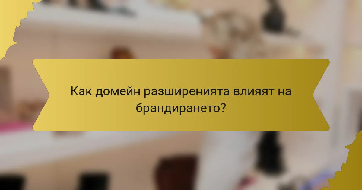 Как домейн разширенията влияят на брандирането?