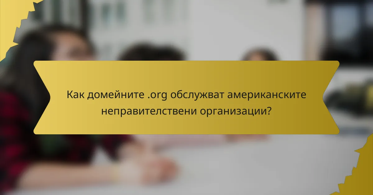 Как домейните .org обслужват американските неправителствени организации?