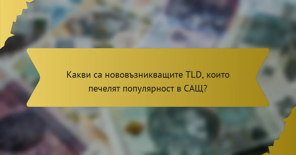 Какви са нововъзникващите TLD, които печелят популярност в САЩ?