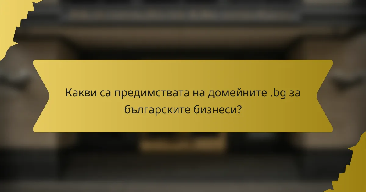 Какви са предимствата на домейните .bg за българските бизнеси?