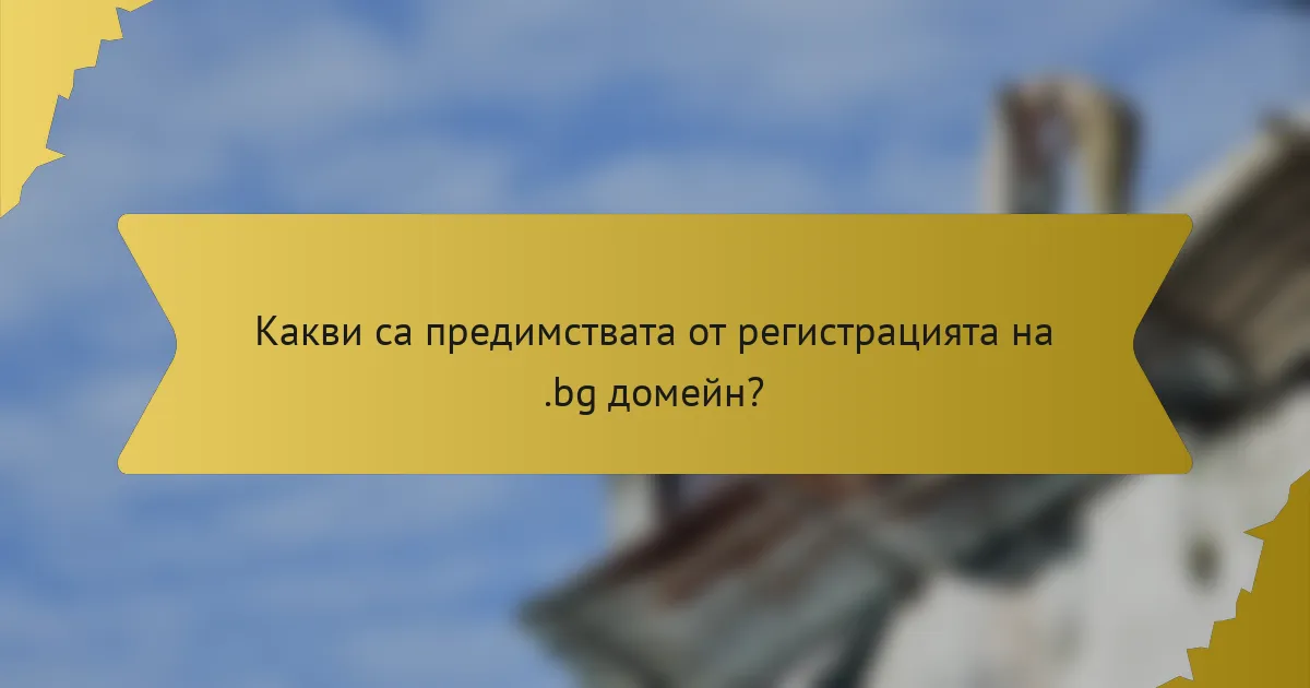 Какви са предимствата от регистрацията на .bg домейн?