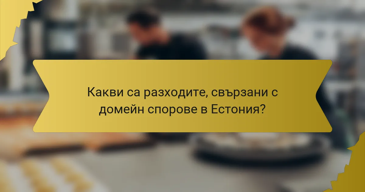 Какви са разходите, свързани с домейн спорове в Естония?
