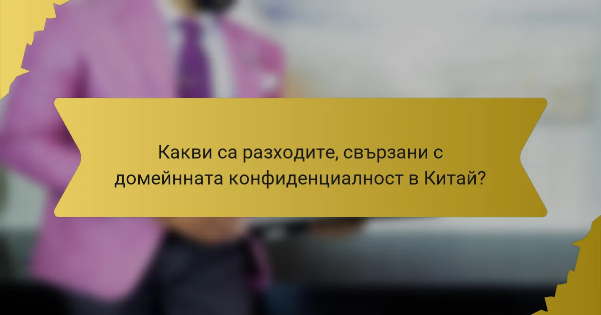 Какви са разходите, свързани с домейнната конфиденциалност в Китай?