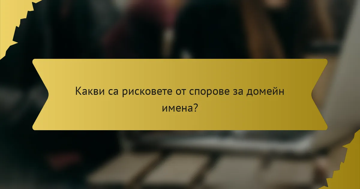 Какви са рисковете от спорове за домейн имена?